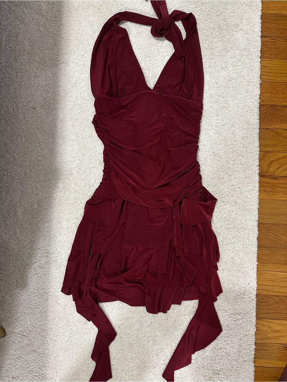 Sweet Heat Halter Ruched Romper - Picture 2 of 2